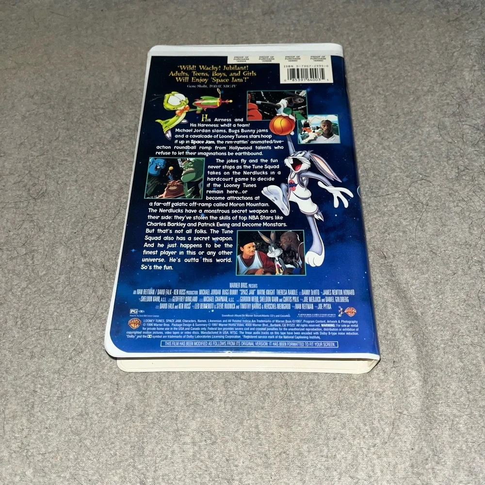 Warner Bros Space Jam VHS Movie